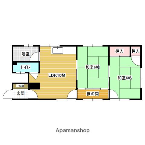 さくらマンション(2LDK/2階)の間取り写真
