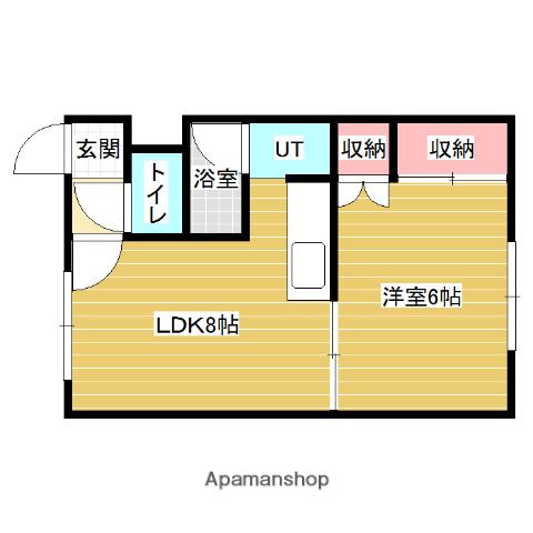 コーポエイト&エイト(1LDK/2階)の間取り写真