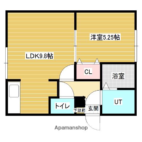 STELLA ANIMATO(1LDK/2階)の間取り写真