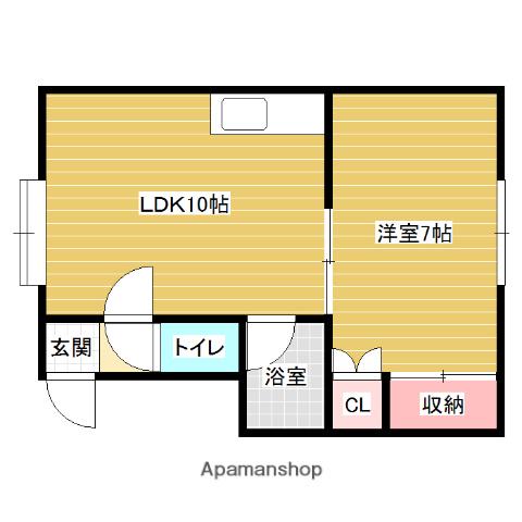 アイコーポ(1LDK/2階)の間取り写真