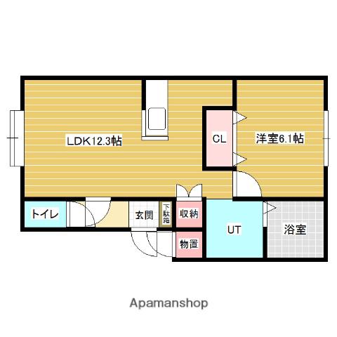 1ST RESIDENCE(1LDK/2階)の間取り写真