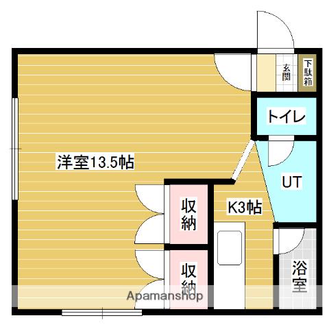 ハイツポピー(1K/2階)の間取り写真