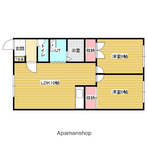 フリーダム412(2LDK/1階)の間取り写真