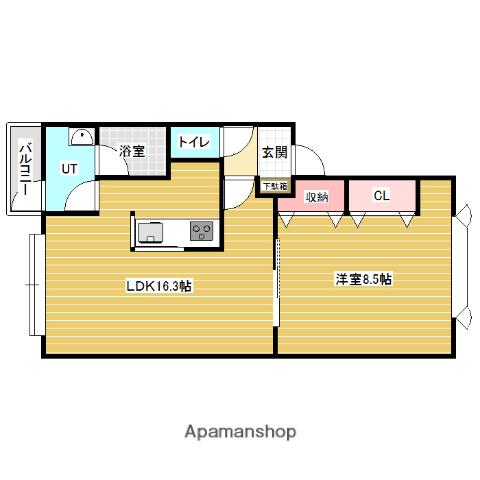 アークヒルズ(1LDK/2階)の間取り写真
