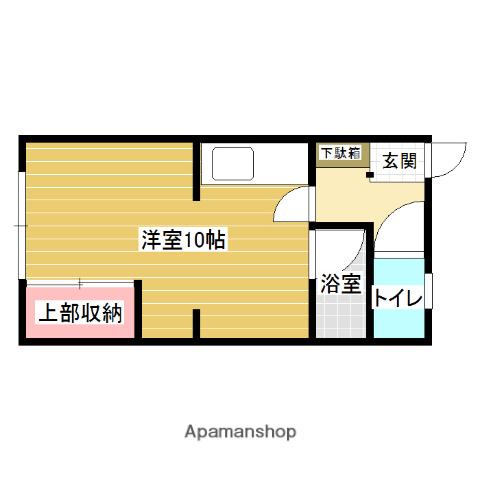 グリーンハイツ(ワンルーム/1階)の間取り写真