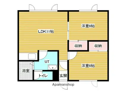 ノーザンストリーム(2LDK/1階)の間取り写真