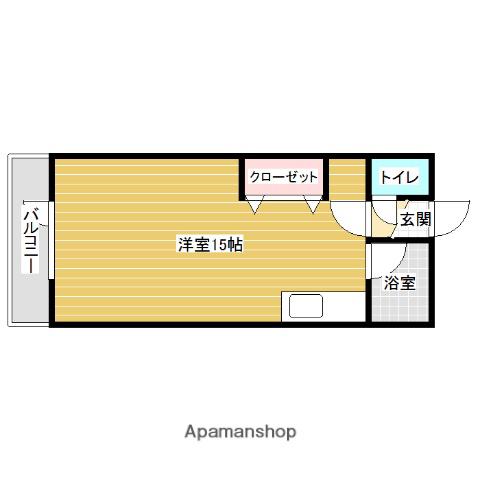 ウィングハイツA(ワンルーム/2階)の間取り写真