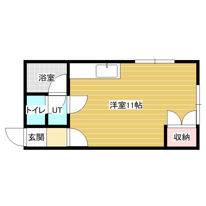 華コーポ(1DK/1階)の間取り写真
