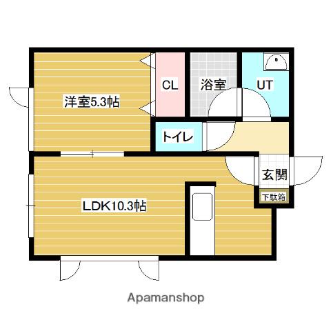 ラ・フォーレ(1LDK/2階)の間取り写真