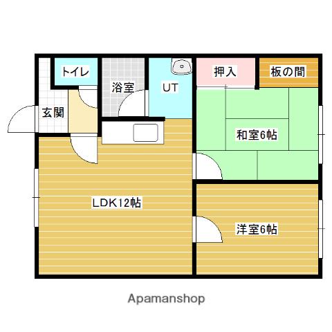 グランデュール313(2LDK/3階)の間取り写真