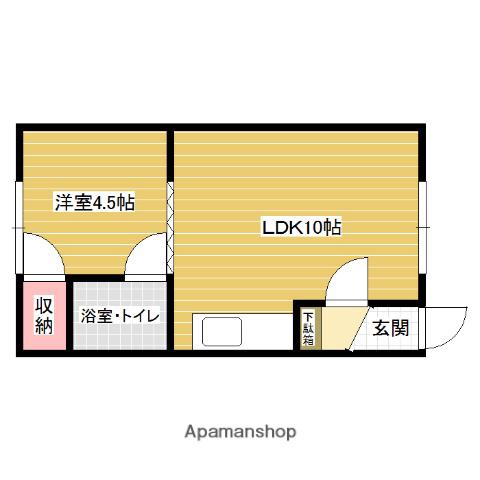 みかみハイツ5(1LDK/2階)の間取り写真