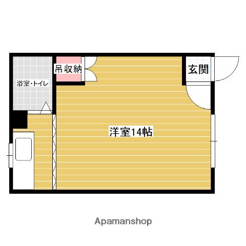 コーポシーハイル(ワンルーム/2階)の間取り写真