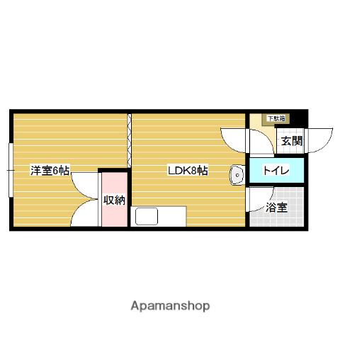 クドウハイツⅥ(1LDK/2階)の間取り写真