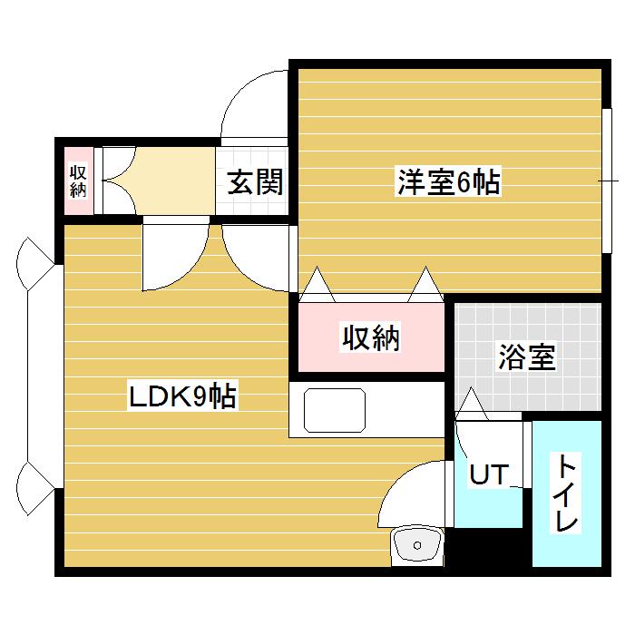 ロンシャン(1LDK/1階)の間取り写真