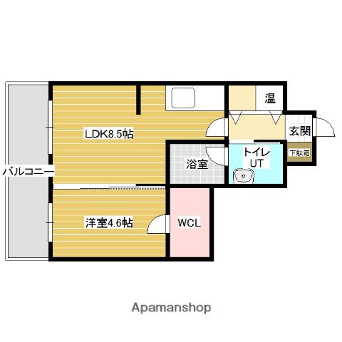アーバンヴィレッジ岩見沢(1LDK/6階)の間取り写真