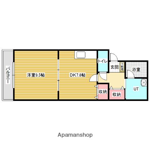 土屋岩見沢ビル(1DK/2階)の間取り写真