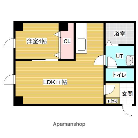 GRAND SCHI HEIL(1LDK/2階)の間取り写真