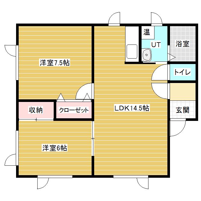 サンライズ21(2LDK/3階)の間取り写真