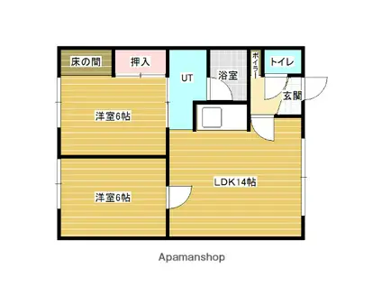 グランデュール513(2LDK/3階)の間取り写真