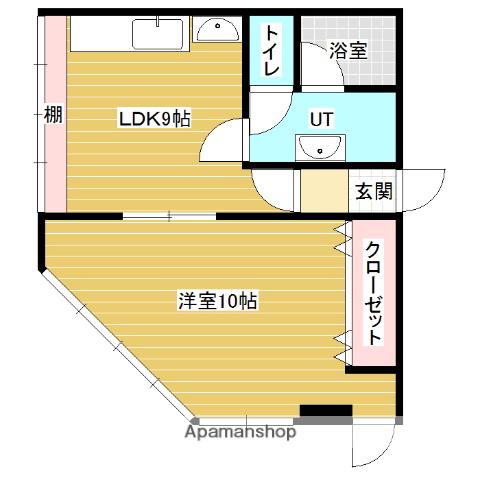 オオゼキビル(1LDK/2階)の間取り写真
