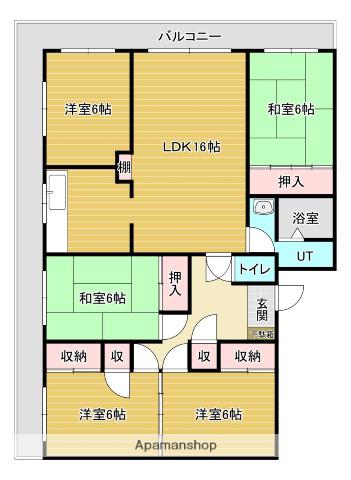 駒園グランドハイツ(5LDK/5階)の間取り写真