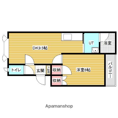 パークマンションⅤ(1LDK/1階)の間取り写真