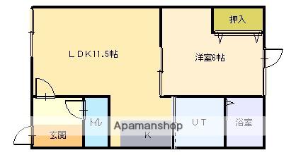 サルビア35Ⅲ(1LDK/1階)の間取り写真