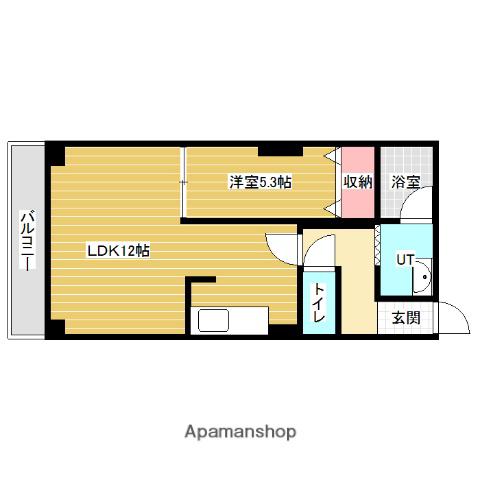 アルベージュビル(1LDK/4階)の間取り写真