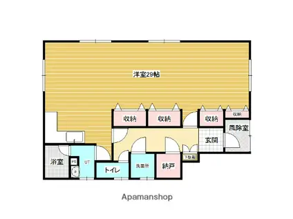 喜多伸ビル(ワンルーム/1階)の間取り写真
