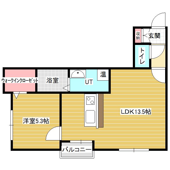 CURME BELT(1LDK/1階)の間取り写真