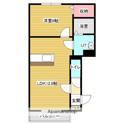 ユーミー元町公園(1LDK/3階)の間取り写真