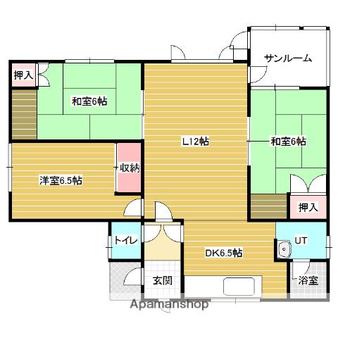 北海道岩見沢市 1階建 築42年(3LDK)の間取り写真