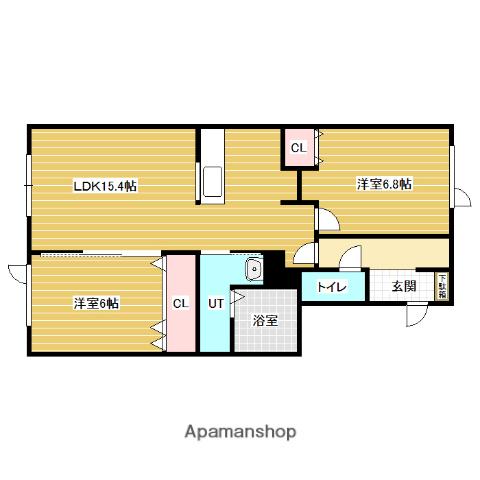 EL MANANA(2LDK/1階)の間取り写真