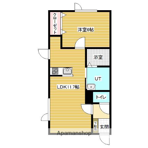 ノーブルハイムⅤ(1LDK/2階)の間取り写真