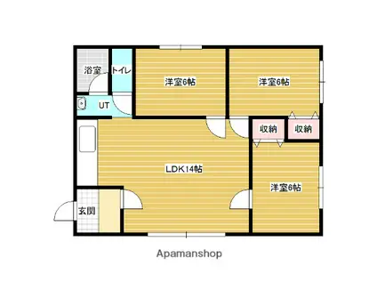 リヴィエール412D(3LDK/3階)の間取り写真