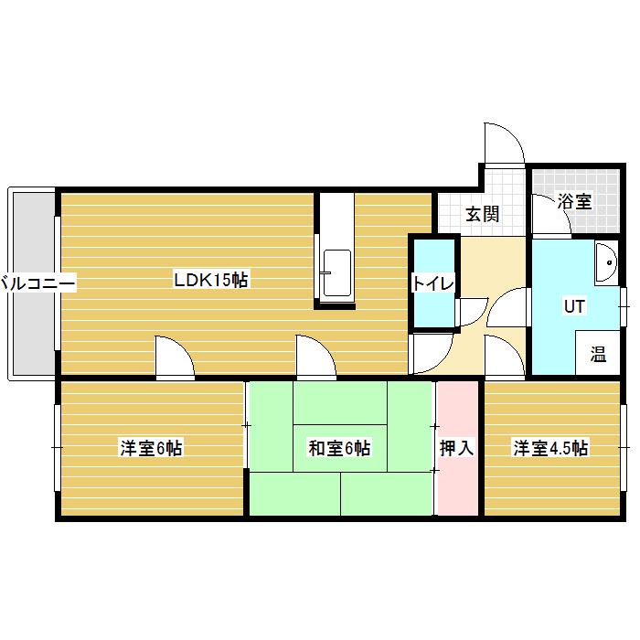 レジェンドK(3LDK/2階)の間取り写真