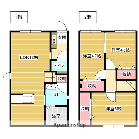 コンフォールＢ(3LDK)の間取り写真