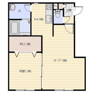 FIRST SET三笠Ⅰ(1LDK/1階)の間取り写真