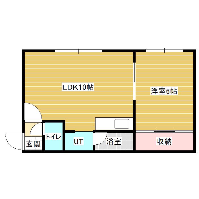 ビバハイツⅤ(1LDK/2階)の間取り写真