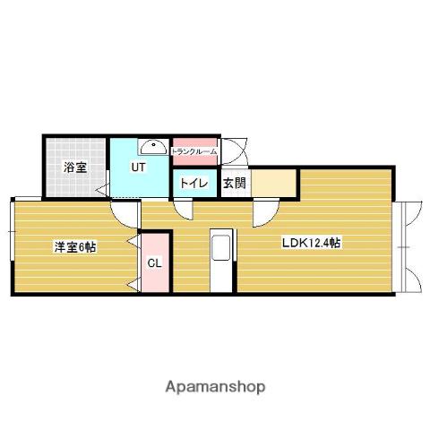 エムズミリア B(1LDK/1階)の間取り写真