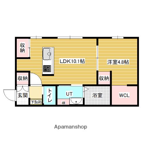 ノルフィーノイズム(1LDK/1階)の間取り写真