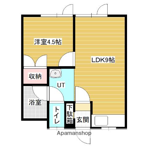 アーバンパートⅢ(1LDK/1階)の間取り写真
