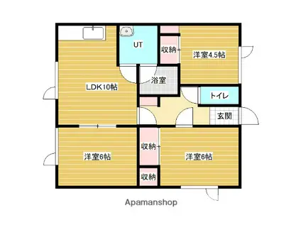 COZY HOUSE(3LDK/1階)の間取り写真