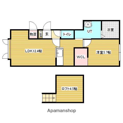 ソレイユ(1SLDK/2階)の間取り写真