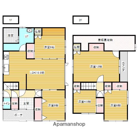 室蘭本線 栗山駅 バス乗車時間：10分 栗山役場入口バス停で下車 徒歩9分 2階建 築50年(5LDK)の間取り写真