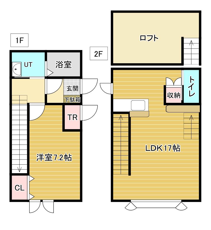ベルクレストA棟(1SLDK/1階)の間取り写真
