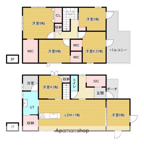 函館本線 上幌向駅 徒歩7分 2階建 築6年(6LDK)の間取り写真