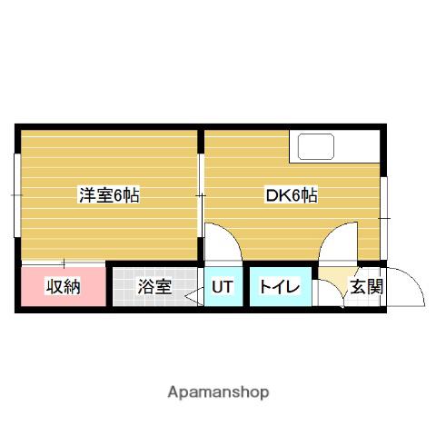 シティハイツB(1DK/1階)の間取り写真