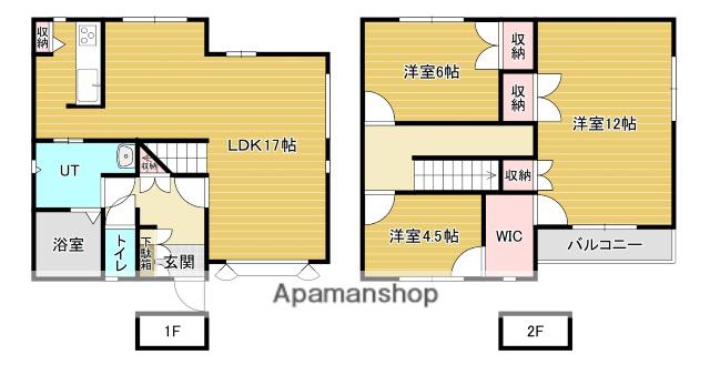 函館本線 江別駅 バス乗車時間：31分 南幌東町入口バス停で下車 徒歩8分 2階建 築33年(3SLDK)の間取り写真