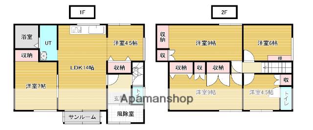 函館本線 幌向駅 徒歩15分 2階建 築49年(6LDK)の間取り写真